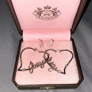 Juicy Couture Heart Hoop Earrings